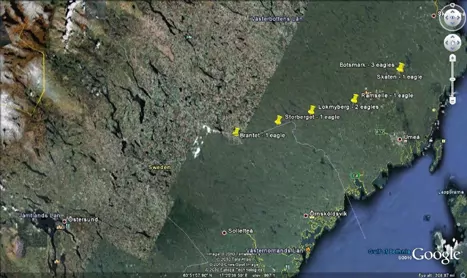 Over-all view of where we trapped